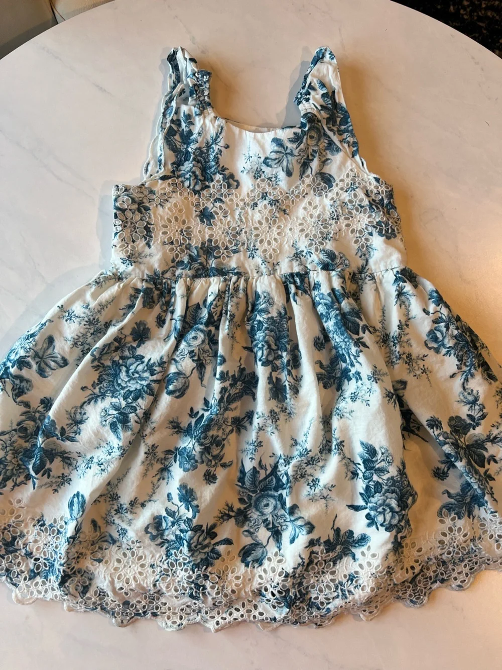 GAP Love Shack Fancu Collab Dress with Blue & White Floral pattern